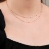 Rose Silver Bulk 80 Cm Chain Necklace 6620