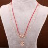 Rose Silver Choker Design Heart Necklace 3456