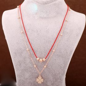 Rose Silver Choker Luck Necklace 3453