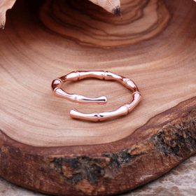 Розов сребърен дизайн пръстен 2914