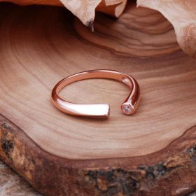 Розов сребърен дизайн сребърен пръстен 2939