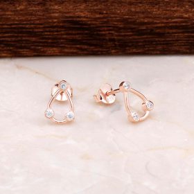 Rose Silver Drop Earrings 4749
