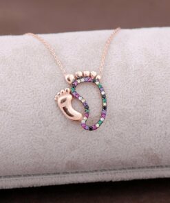 Rose Silver First Step Design Necklace 3761