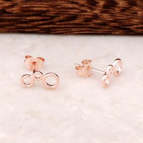 Rose Silver Ring Design Earrings 4339