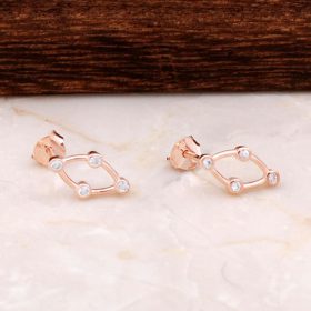 Rose Silver Triangle Earrings 4750