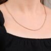 Rose Silver Twirl 54 Cm Chain Necklace 6616