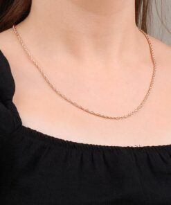 Rose Silver Twirl 54 Cm Chain Necklace 6616
