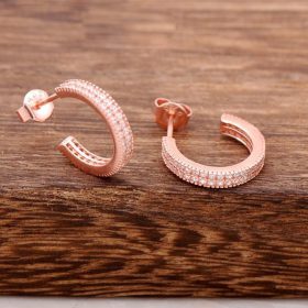 Rose Sterling Silver Ring Earring 3727