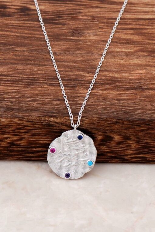Seal Design Silver Necklace 6487
