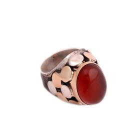 Sequin Handmade Agate Stone Sterling Silver Ring 1285