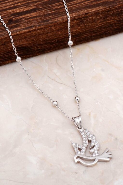 Silver Dove Design Necklace 6676