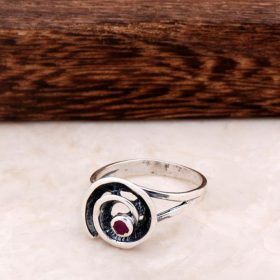 Strieborný prsteň Snail Design 2883