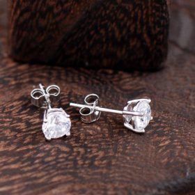 Solitaire Silver Earring 2464