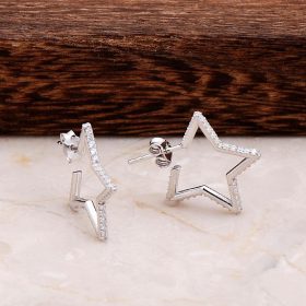 Star Design Silver Earring 4733