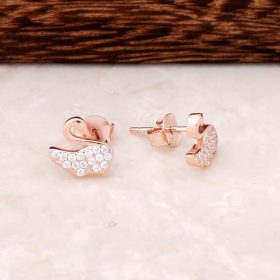 Swan Rose Silver Earrings 4333