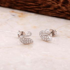 Swan Silver Earrings 4816