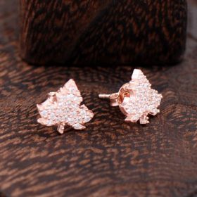 Sycamore Leaf Rose Silver Earring 2365
