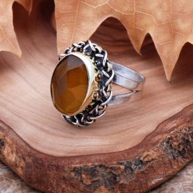 Topaz Handmade Design Silver Ring 2972