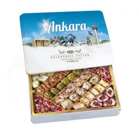 Traditional Turkish Delight in Metal Box, 19.04oz - 540g (Ankara)