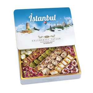 Traditional Turkish Delight in Metal Box, 19.04oz - 540g (İstanbul)