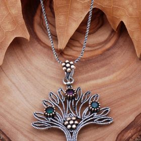 Tree of Life Filigree Silver Necklace 6762