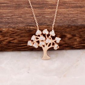 Collar de plata con diseño de árbol de la vida (deseo) 2525