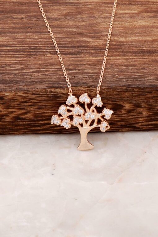 Arbre de la vida (Desig) Disseny Collaret de plata Ros 2525