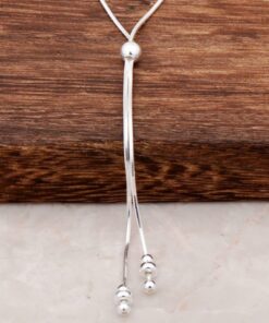 Trend Rhodium Silver Necklace 1255