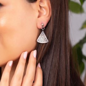 Triangle Design Handmade Silver Earring 4265