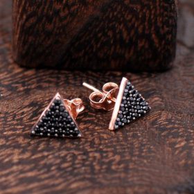 Triangle Rose Silver Earring 2425
