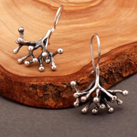 Tuba Tree Handmade Silver Earrings 4901