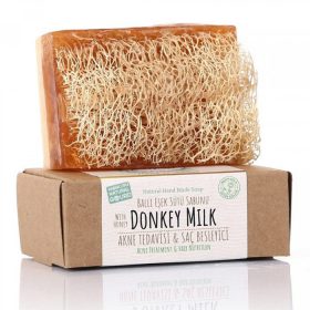 Turkish Natural Handmade Soap Honey&Donkey Milk with Organic Zucchini Fiber
