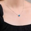 Turquoise Row Bulk Silver Necklace 6648