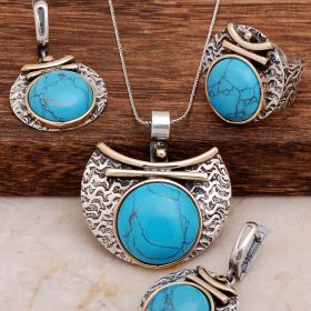 Turquoise Stone Handmade Silver Set 2008