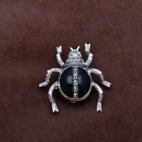 Ladybug Design Marcasite Sterling Silver Brooch 193