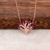 Wish Tree Design Ros Silver Necklace 2399