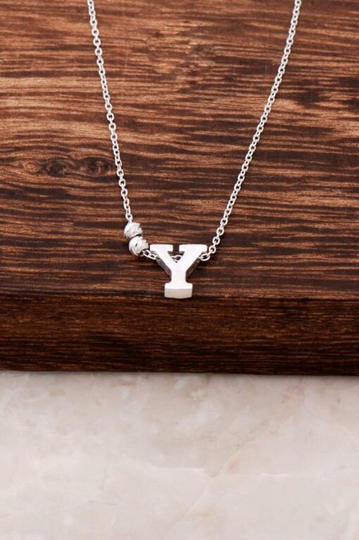 Y Letter Design Silver Necklace 3847