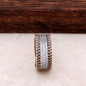 Zircon Gold Gilded Silver Wedding Ring 77