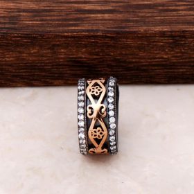 Cirkon aranyozott ezüst esküvői gyűrű 79