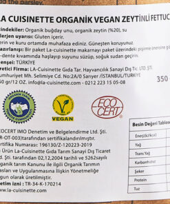 La-Cuisinette, Organic & Vegan Fettuccini with Olive, 12.34oz - 350g