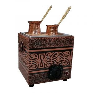 Mini Model Sand Coffee Machine + 2 Copper Coffee Pots