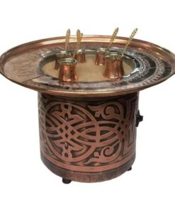 Spiral Model Sand Coffee Machine with Tray + 2 Copper Coffee Pots
