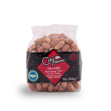 CityFarm Organic Roasted Peanuts with Salt, 7.05oz - 200g