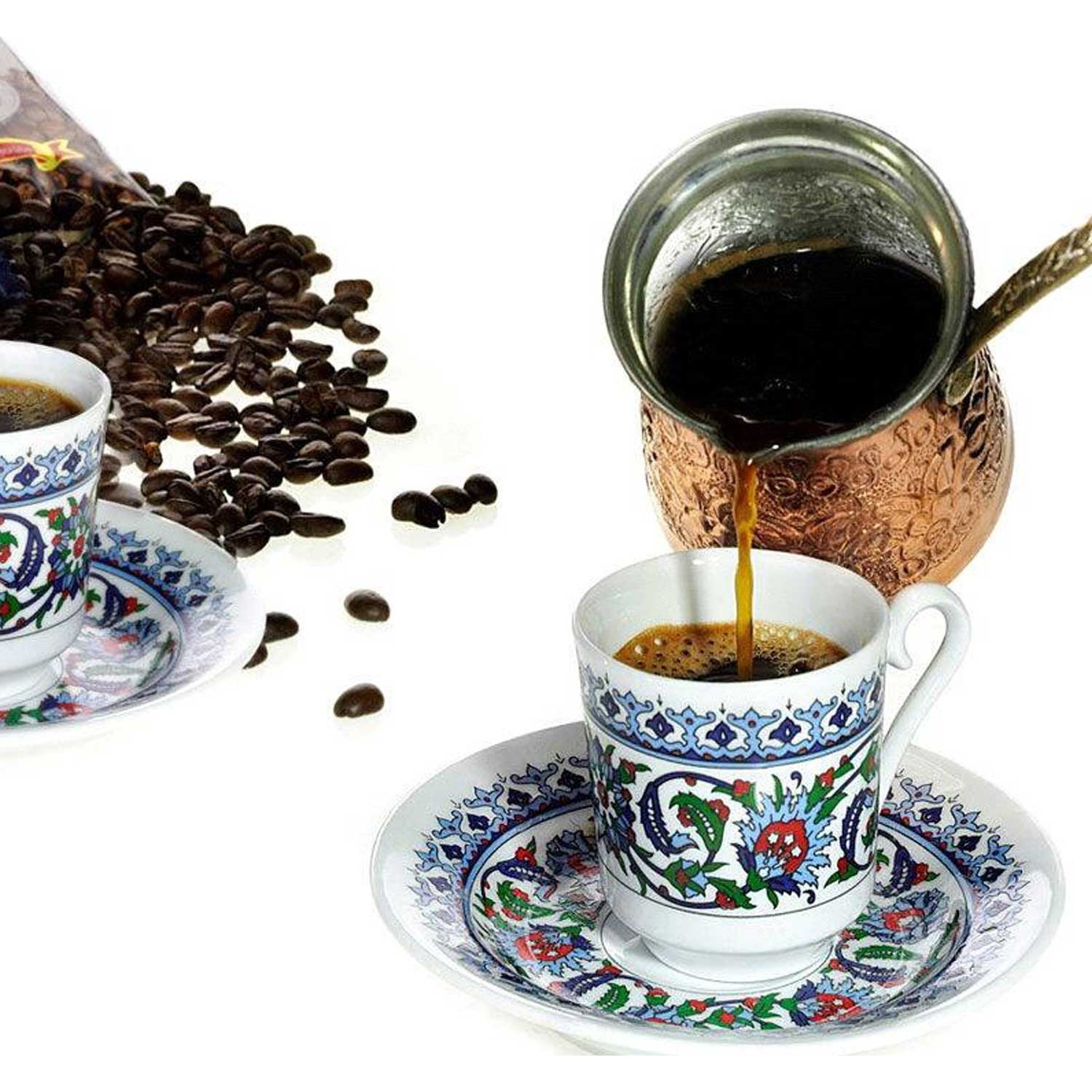 Tazze da tè in rame, tazza da tè turco, tazza da caffè, tazza e