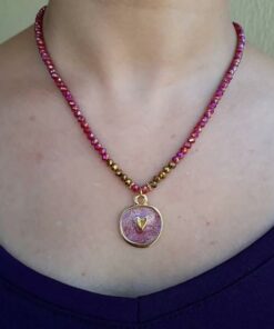 3 in 1 Mardin Assyrian Necklace (Purple)