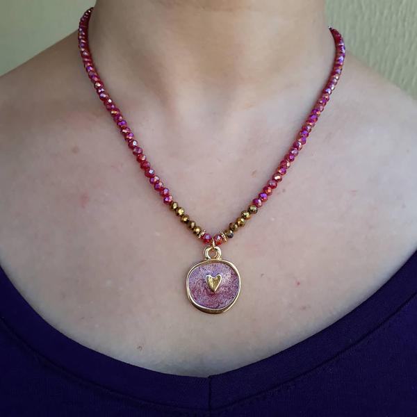 3 in 1 Mardin Assyrian Necklace (Purple)