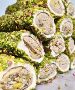 Mega Turkish Delight with Pistachio Flakes and Hazelnut Butter