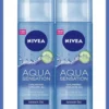 Nivea Aqua Sensation освежаващ почистващ гел за лице 200 мл, екстракт от краставица, ефективно почистване на лицето x2 бр.