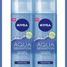 Nivea Aqua Sensation atsvaidzinošs sejas tīrīšanas gēls 200 ml, gurķu ekstrakts, efektīva sejas tīrīšana x2 gab.