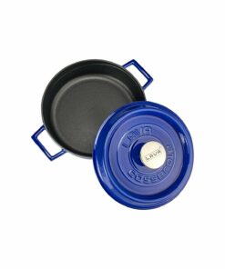 Cast Iron Round Pot, Blue, 24 cm